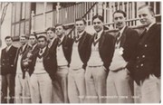 OXFORD UNIVERSITY CREW 1933 ROWING POSTCARD