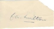 ARTHUR MILTON CRICKET AUTOGRAPH