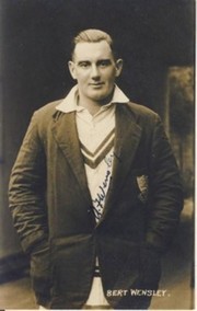 ALBERT WENSLEY (SUSSEX) SIGNED CRICKET POSTCARD