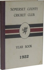 SOMERSET COUNTY CRICKET CLUB YEARBOOK 1932