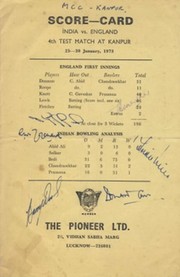 INDIA V ENGLAND 1973 (4TH TEST)
