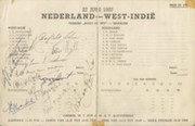 NETHERLANDS V WEST INDIES 1957