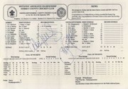 SURREY V NORTHAMPTONSHIRE 1996 (SIGNED BY HOLLIOAKE & JULIAN) CRICKET SCORECARD