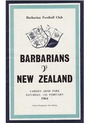 BARBARIANS V NEW ZEALAND 1964 RUGBY PROGRAMME
