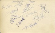 CHELTENHAM TOWN 1950S SIGNED ALBUM PAGE