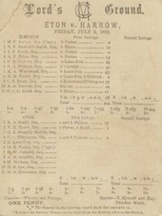 ETON V HARROW 1892