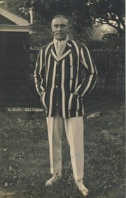 ARTHUR GILLIGAN,  (SUSSEX & ENGLAND) SIGNED CRICKET POSTCARD
