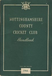 NOTTINGHAMSHIRE COUNTY CRICKET CLUB HANDBOOK 1966