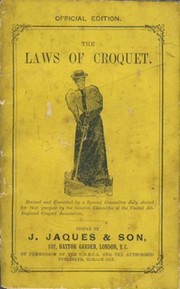 THE LAWS OF CROQUET