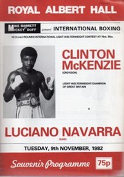 CLINTON MACKENZIE V LUCIANO NAVARRA 1982 (INCLUDING FRANK BRUNO) BOXING PROGRAMME