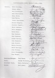 GLOUCESTERSHIRE 1982 CRICKET AUTOGRAPH SHEET