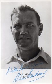 ALEC BEDSER (SURREY & ENGLAND) SIGNED CRICKET POSTCARD