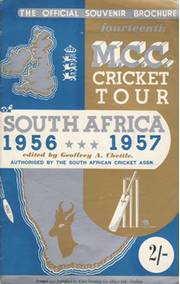 CRICKETERS FROM ENGLAND: OFFICIAL SOUVENIR BROCHURE FOR THE 1956-7 M.C.C. TOUR OF SOUTH AFRICA