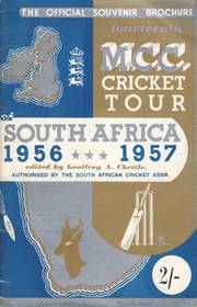 CRICKETERS FROM ENGLAND: OFFICIAL SOUVENIR BROCHURE FOR THE 1956-7 M.C.C. TOUR OF SOUTH AFRICA
