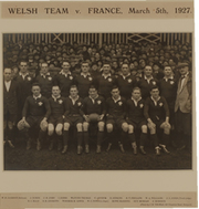 WALES V FRANCE 1927 RUGBY PHOTOGRAPH