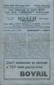 CARDIFF V BARBARIANS 1946/47