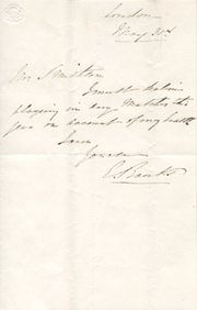 EDWARD BANKS (KENT) 1848 CRICKET LETTER