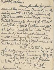 F.S. ASHLEY-COOPER 1902 CRICKET LETTER