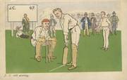 J.C. STILL SCORING (CRICKET CARTOON)