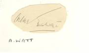 ALAN WATT CRICKET AUTOGRAPH