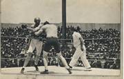 BOB FITZSIMMONS V BILL LANG 1909 BOXING PHOTOGRAPH