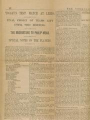 ENGLAND V AUSTRALIA 1921 CRICKET PRESS CUTTING