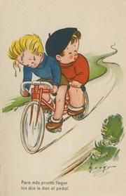 SPANISH CYCLING POSTCARD