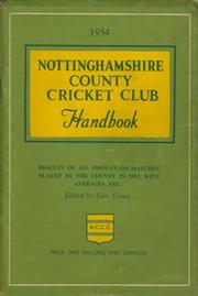 NOTTINGHAMSHIRE COUNTY CRICKET CLUB HANDBOOK 1954