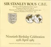 SIR STANLEY ROUS 90TH BIRTHDAY CELEBRATIONS