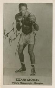 EZZARD CHARLES (USA) BOXING POSTCARD
