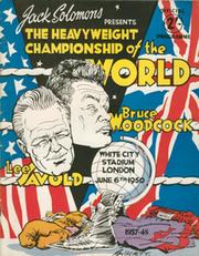 BRUCE WOODCOCK V LEE SAVOLD 1950 BOXING PROGRAMME