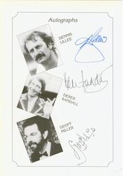 CRICKETING MEMORIES - AN EVENING WITH DENNIS LILLEE, DEREK RANDALL AND GEOFF MILLER