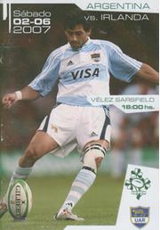 ARGENTINA V IRELAND 2007 2ND TEST RUGBY PROGRAMME
