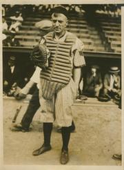 GENERAL SMEDLEY BUTLER (U.S. MARINES) PLAYING BASEBALL ORIGINAL PRESS PHOTOGRAPH
