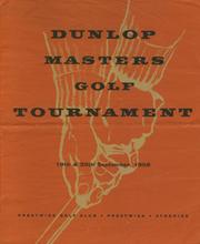 DUNLOP MASTERS 1956 (PRESTWICK) GOLF PROGRAMME