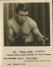 AL PHILLIPS (ENGLAND) BOXING PHOTOGRAPH