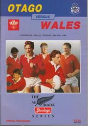 OTAGO V WALES 1988 RUGBY PROGRAMME