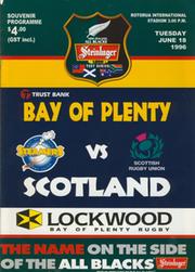 BAY OF PLENTY V SCOTLAND 1996 RUGBY PROGRAMME