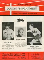 BRIAN CURVIS V ISAAC LOGART 1965 BOXING PROGRAMME