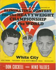 DON COCKELL V NINO VALDES 1955 BOXING PROGRAMME