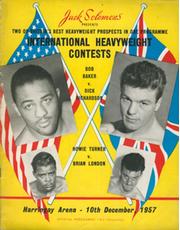 BOB BAKER V DICK RICHARDSON 1957 BOXING PROGRAMME
