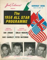 DON JORDAN V DAVE CHARNLEY 1958 BOXING PROGRAMME