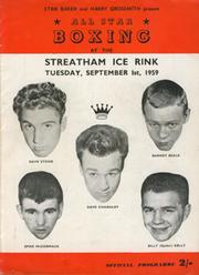 DAVE CHARNLEY V JIMMY BROWN 1959 BOXING PROGRAMME
