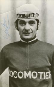 BERT BOOM SIGNED CYCLING POSTCARD