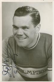 VALERE OLLIVIER SIGNED CYCLING POSTCARD