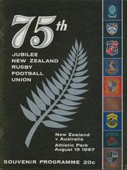 NEW ZEALAND V AUSTRALIA 1967 (WELLINGTON) RUGBY PROGRAMME
