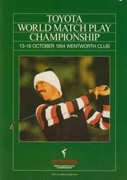 WORLD MATCH PLAY CHAMPIONSHIP 1994 GOLF PROGRAMME