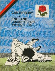 CANTERBURY V ENGLAND 1973 RUGBY PROGRAMME