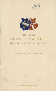 UNIVERSITY BOAT RACE 1954 SIGNED DINNER MENU