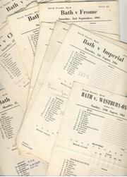 BATH CRICKET CLUB SCORECARDS 1961